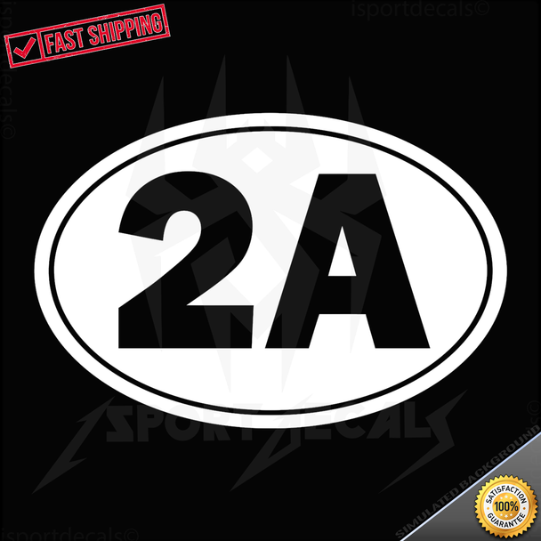2nd Amendment 2A Oval NRA Gun Car Vinyl Decal Sticker