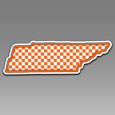 Tennessee Orange Checker Board State UT Vols 097 Vinyl Decal Sticker