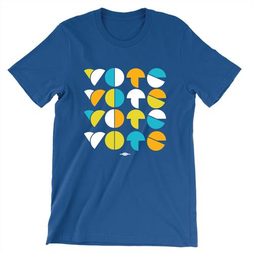 Vote - Semicircles (Unisex Royal Blue Tee)