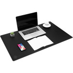 SIIG Large Artificial Leather Smooth Desk Mat Protector - Black