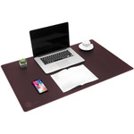 SIIG Large Artificial Leather Smooth Desk Mat Protector - Dark Brown