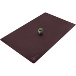 SIIG Large Artificial Leather Smooth Desk Mat Protector - Dark Brown