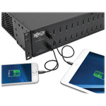 Tripp Lite 32-Port USB Charging Station with Syncing 5V 80A (400W) USB Charger Output 2U Rack-Mount