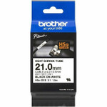 Brother HSe-251E Heat Shrink Tube Tape Cassette - Black on White, 21.0mm wide