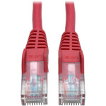 Tripp Lite N001-025-RD Cat5e 350 MHz Snagless Molded (UTP) Ethernet Cable (RJ45 M/M) PoE Red 25 ft. (7.62 m)