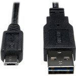 Tripp Lite UR050-001-24G Universal Reversible USB 2.0 Cable 28/24AWG (Reversible A to 5Pin Micro B M/M) 1 ft. (0.31 m)
