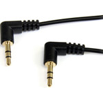 StarTech MU6MMS2RA 6 ft Slim 3.5mm Right Angle Stereo Audio Cable - M/M