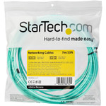 StarTech 450FBLCLC7 7m (22ft) LC/UPC to LC/UPC OM4 Multimode Fiber Optic Cable, 50/125&micro;m LOMMF/VCSEL Zipcord Fiber, 100G, LSZH Fiber Patch Cord