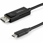 StarTech CDP2DP142MBD 6ft (2m) USB C to DisplayPort 1.4 Cable 8K 60Hz/4K - Reversible DP to USB-C or USB-C to DP Video Adapter Cable HBR3/HDR/DSC