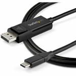 StarTech CDP2DP142MBD 6ft (2m) USB C to DisplayPort 1.4 Cable 8K 60Hz/4K - Reversible DP to USB-C or USB-C to DP Video Adapter Cable HBR3/HDR/DSC