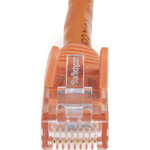 StarTech N6PATCH14OR 14ft CAT6 Ethernet Cable - Orange Snagless Gigabit - 100W PoE UTP 650MHz Category 6 Patch Cord UL Certified Wiring/TIA