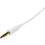 StarTech MU1MMMSWH 1m White Slim 3.5mm Stereo Audio Cable - Male to Male