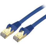 StarTech C6ASPAT3BL 3ft CAT6a Ethernet Cable - 10 Gigabit Category 6a Shielded Snagless 100W PoE Patch Cord - 10GbE Blue UL Certified Wiring/TIA