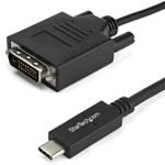 StarTech CDP2DVIMM1MB 3.3 ft / 1 m USB-C to DVI Cable - USB Type-C Video Adapter Cable - 1920 x 1200 - Black