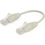 StarTech N6PAT6INGRS 6 in CAT6 Cable - Slim CAT6 Patch Cord - Gray Snagless RJ45 Connectors - Gigabit Ethernet Cable - 28 AWG - LSZH (N6PAT6INGRS)