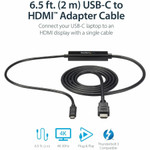 StarTech CDP2HDMM2MB USB C to HDMI Cable - 6 ft / 2m - USB-C to HDMI 4K 60Hz - USB Type C to HDMI - Computer Monitor Cable