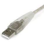 StarTech USB2HAB15T - Transparent USB 2.0 cable - 4 pin USB Type A (M) - 4 pin USB Type B (M) - ( USB / Hi-Speed USB ) - 15 ft