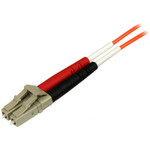 StarTech 50FIBPLCST1 1m Fiber Optic Cable - Multimode Duplex 50/125 - OFNP Plenum - LC/ST - OM2 - LC to ST Fiber Patch Cable