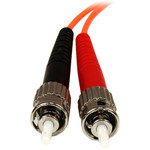 StarTech 50FIBPLCST1 1m Fiber Optic Cable - Multimode Duplex 50/125 - OFNP Plenum - LC/ST - OM2 - LC to ST Fiber Patch Cable