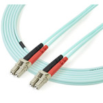 StarTech 450FBLCLC3 3m (10ft) LC/UPC to LC/UPC OM4 Multimode Fiber Optic Cable, 50/125&micro;m LOMMF/VCSEL Zipcord Fiber, 100G, LSZH Fiber Patch Cord
