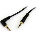 StarTech MU6MMSRA 6 ft Slim 3.5mm to Right Angle Stereo Audio Cable - M/M