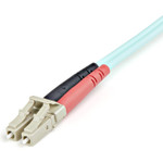 StarTech A50FBLCLC1 1m Fiber Optic Cable - 10 Gb Aqua - Multimode Duplex 50/125 - LSZH - LC/LC - OM3 - LC to LC Fiber Patch Cable