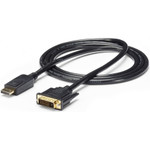StarTech DP2DVI2MM6 6ft (1.8m) DisplayPort to DVI Cable, 1080p Video, DisplayPort to DVI-D Adapter/Converter Cable, DP 1.2 to DVI Monitor Cable