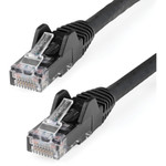StarTech N6LPATCH20BK 20ft (6m) CAT6 Ethernet Cable, LSZH (Low Smoke Zero Halogen) 10 GbE Snagless 100W PoE UTP RJ45 Black Network Patch Cord, ETL