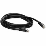 AddOn ADD-7FCAT6-BK-TAA 7ft RJ-45 (Male) to RJ-45 (Male) Straight Black Cat6 UTP Copper PVC TAA Compliant Patch Cable