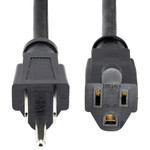 StarTech.com 1ft (0.3m) Short Extension Cord, NEMA5-15R to NEMA5-15P Black Extension Cord, 13A 125V, 16AWG, Computer Power Extension Cable