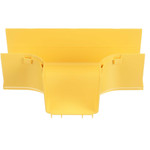 Panduit FRT4X4LYL FiberRunner Horizontal Tee - 90&deg - 4x4 - Yellow
