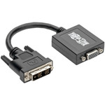 Tripp Lite P120-06N-ACT 6in DVI-D to VGA Adapter Active Converter Cable 6" 1920x1200 - DVI/VGA for Video Device, Monitor, Projector - 6" - 1 x DVI-D (Single-Link) Male Digital Video - 1 x HD-15 Female VGA, 1 x Micro Type B Female USB - Black