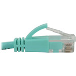 Tripp Lite N261-S6N-AQ Cat6a 10G Snagless Molded Slim UTP Ethernet Cable (RJ45 M/M), PoE, Aqua, 6 in. (15 cm)