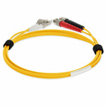 AddOn ADD-ST-LC-1M6MMFP-YW 1m LC (Male) to ST (Male) Yellow OM1 Duplex Plenum-Rated Fiber Patch Cable