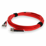 AddOn ADD-ST-ST-5M5OM3-RD 5m ST (Male) to ST (Male) Red OM3 Duplex Plenum-Rated Fiber Patch Cable