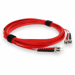 AddOn ADD-ST-ST-5M5OM3-RD 5m ST (Male) to ST (Male) Red OM3 Duplex Plenum-Rated Fiber Patch Cable