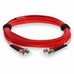 AddOn ADD-ST-ST-5M5OM3-RD 5m ST (Male) to ST (Male) Red OM3 Duplex Plenum-Rated Fiber Patch Cable