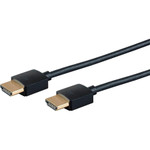 Monoprice 24182 4K Slim Certified Premium High Speed HDMI Cable 1ft - 18Gbps Black