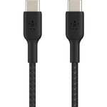 Belkin CAB004BT2MBK 60W USB-C to USB-C Cable - 480 Mbps - Nylon, Braided - M/M - 2m/6.6ft - Black