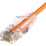 UNC CS6A-05F-ORG Clearfit Slim Cat6A 28AWG Patch Cable, Snagless, Orange, 5ft