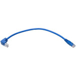 Tripp Lite N204-001-BL-UP Up-Angle Cat6 Gigabit Molded UTP Ethernet Cable (RJ45 Right-Angle Up M to RJ45 M) Blue 1 ft. (0.31 m)