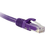 ENET C6-PR-8-ENC Cat6 Purple 8 Foot Patch Cable with Snagless Molded Boot (UTP) High-Quality Network Patch Cable RJ45 to RJ45 - 8Ft