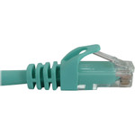 Tripp Lite N261-015-AQ Cat6a 10G Snagless Molded UTP Ethernet Cable (RJ45 M/M), PoE, Aqua, 15 ft. (4.6 m)