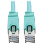 Tripp Lite N262-015-AQ Cat6a 10G Snagless Shielded STP Ethernet Cable (RJ45 M/M) PoE Aqua 15 ft. (4.57 m)