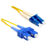 ENET SCLC-SM-3M-ENC 3M SC/LC Duplex Single-mode 9/125 OS1 or Better Yellow Fiber Patch Cable 3 meter SC-LC Individually Tested