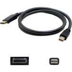 AddOn MINIDP2DPMM6 6ft Mini-DisplayPort 1.1 Male to DisplayPort 1.2 Male Black Cable For Resolution Up to 3840x2160 (4K UHD)