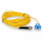 AddOn ADD-ST-SC-3M9SMF 3m SC (Male) to ST (Male) Yellow OS2 Duplex Fiber OFNR (Riser-Rated) Patch Cable