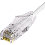 UNC CS6A-25F-WHT ClearFit Slim 28AWG Cat6A Patch Cable, Snagless, White, 25ft