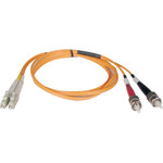 Tripp Lite N518-10M 10M Duplex Multimode 50/125 Fiber Optic Patch Cable LC/ST 33' 33ft 10 Meter