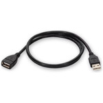 AddOn USBEXTAA5MF 5ft USB 2.0 (A) Male to Female Black Cable